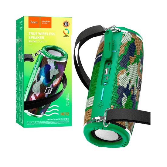 Hoco Sports Wireless Speaker HC12 FM/TF/AUX/USB 1200mAh BT V5.0 Light Military Hoco Sports Wireless Speaker HC12 FM/TF/AUX/USB 1200mAh BT V5.0 Light Military
